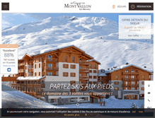 Tablet Screenshot of hotel-montvallon-menuires.com